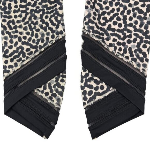 LULULEMON High Times Pant Wrap Mesh Size 4 Ace Spot Grain Black - Picture 7 of 7